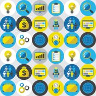 Start-up seamless pattern in flat design style N5