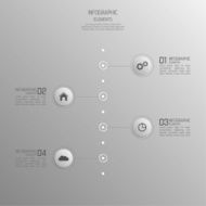 Modern template with volume elements of infographics N4
