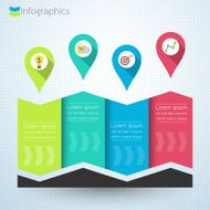 Business Point of Success Infographics concept Vector illustrat