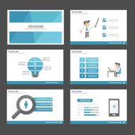 Businessman Infographic elements presentation template flat design set