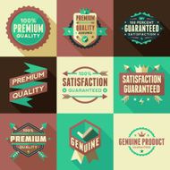 Flat Labels &amp; Badges Set N4