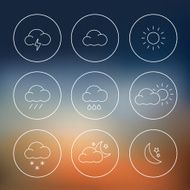 Weather Icons Flat Design N2