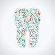 Dental design tooth made up from pattern N2