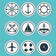 marine vector set