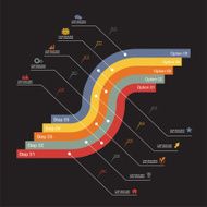 Infographic report template with lines and icons Vector N41