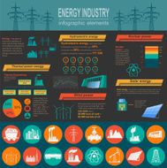 Fuel and energy industry infographic set elements N15