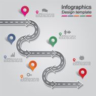Infographic report template with arrows and icons Vector N20