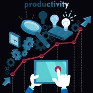 Productivity and workflow vector illustration
