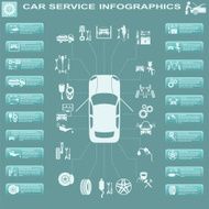 Car service repair Infographics N46