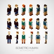 Vector isometric human set N12