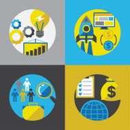 Start-up business concept in flat design style N4