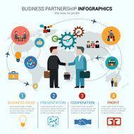 Business partnership infographics N4