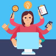 Vector self employment concept in flat style N2