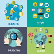Navigation search and business flat concepts N2