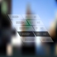 Abstract timeline infographics template with unfocused texture N4