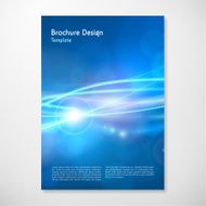 Modern Vector abstract lights brochure report design template N2