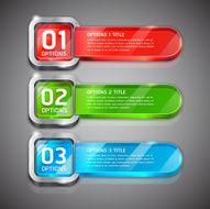 Colorful Buttons infographic template N7