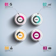 Abstract 3D paper Infographic N99