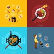 Bbq Grill Icon Flat