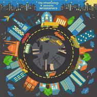 Set of modern city elements N14