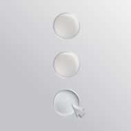 Three white paper notes Infographics template design N5