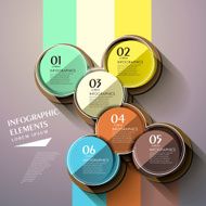 glossy circle label infographic elements