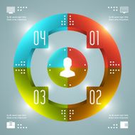 Business Infographics Design Template Vector Elements 3D Pie Chart Illustration N3