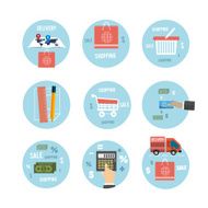 Business office and marketing items icons N37
