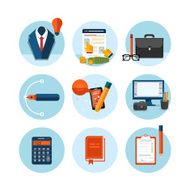 Business office and marketing items icons N38