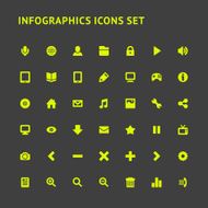 Set Infographics web icons or flat design elements N3