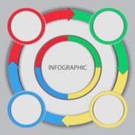 Infographic circle shape concept