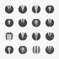 Businessman Suit Icons with White Background