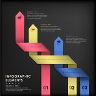abstract 3d paper infographics N143