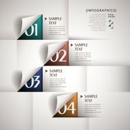 vector abstract 3d paper infographics N122