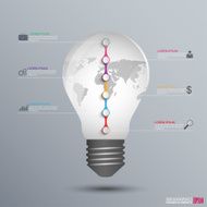 Lightbulb timeline infographics