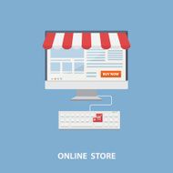 Vector flat design shopping concept N3