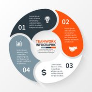 Vector circle infographic Template for cycle diagram graph presentation and N70