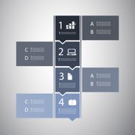 info graphics made of geometric boxes