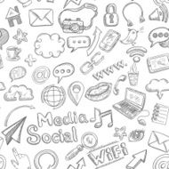 Social Seamless Doodle N2
