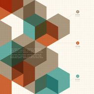 Cubes geometric background