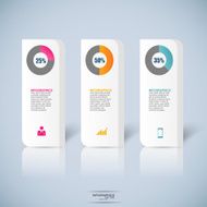 Abstract 3D paper Infographic N100