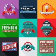 Flat Labels &amp; Badges Set N5