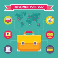 Investment Portfolio - Business Concept Illustration in Flat Design Style N2