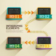 retro flow chart infographics N2