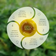 Crcle ecology infographic Nature blur background N8
