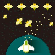 pixel style illustration concept of computer games N2
