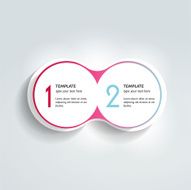 Two elements scheme diagram Infographic template N4