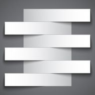 Infographics blank paper stripe banners with shadows N2