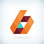 Modern letter B icon flat design element template N3