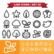 Line icons set 26